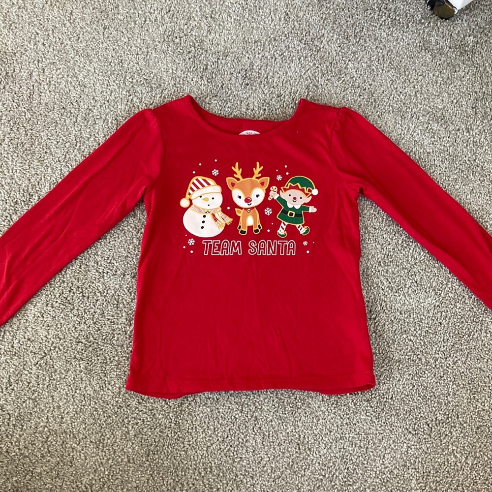 Team Santa 4T girls long sleeve